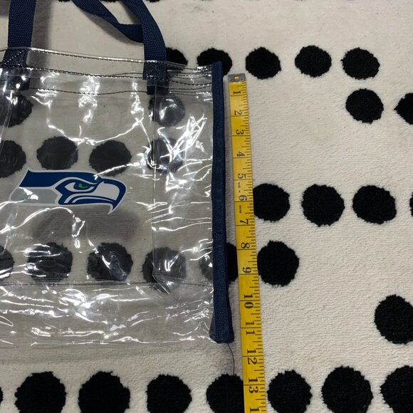 Seattle Seahawks Clear Tote Bag NFL Football Logo Reusable Stadium Approved New - Picture 4 of 5
